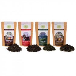 Black, Red Oolong, Green & White Teas